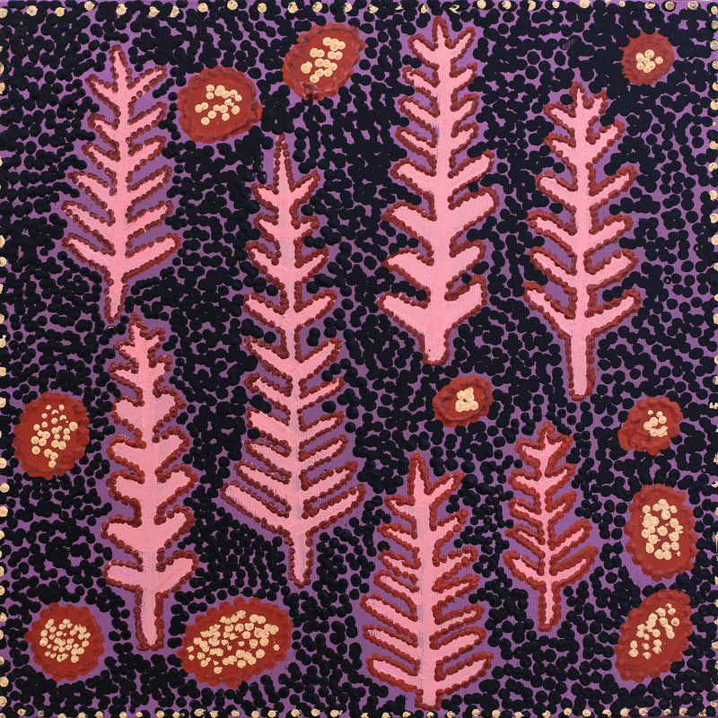 Aboriginal Artwork by Emma Nangari Roepke, Lappi Lappi Jukurrpa (Dreaming), 30x30cm
