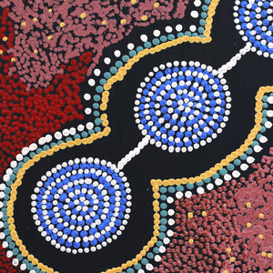 Aboriginal Artwork by Emma Nangari Roepke, Lappi Lappi Jukurrpa (Dreaming), 30x30cm - ART ARK®