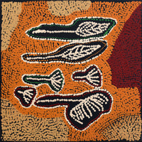 Aboriginal Artwork by Emma Nangari Roepke, Lappi Lappi Jukurrpa (Dreaming), 30x30cm