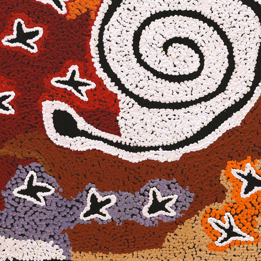 Aboriginal Artwork by Emma Nangari Roepke, 46x46cm