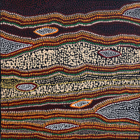 Aboriginal Artwork by Emma Nangari Roepke, Lappi Lappi Jukurrpa (Dreaming), 30x30cm