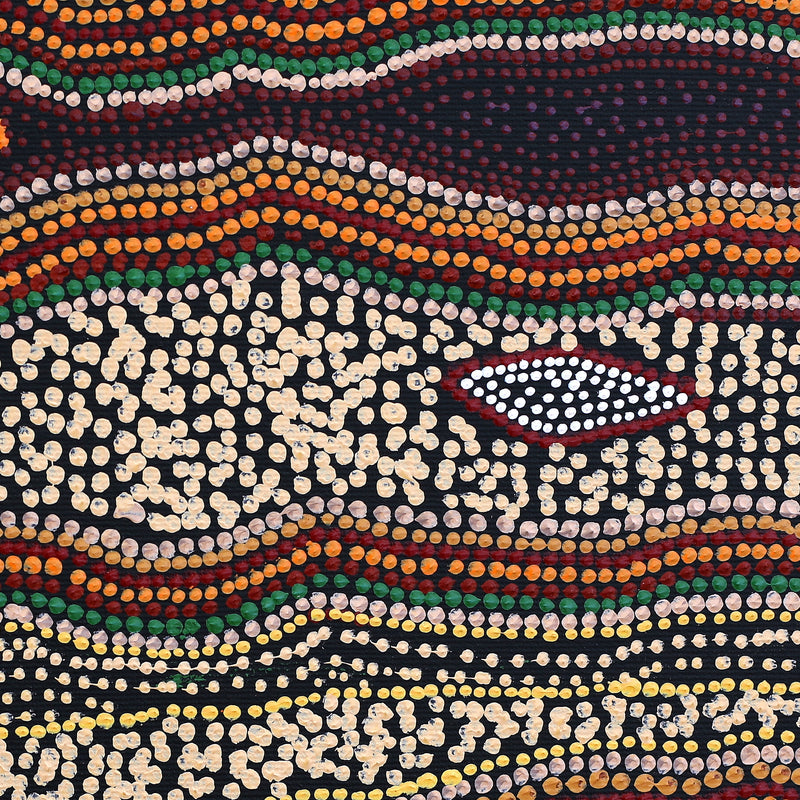 Aboriginal Artwork by Emma Nangari Roepke, Lappi Lappi Jukurrpa (Dreaming), 30x30cm