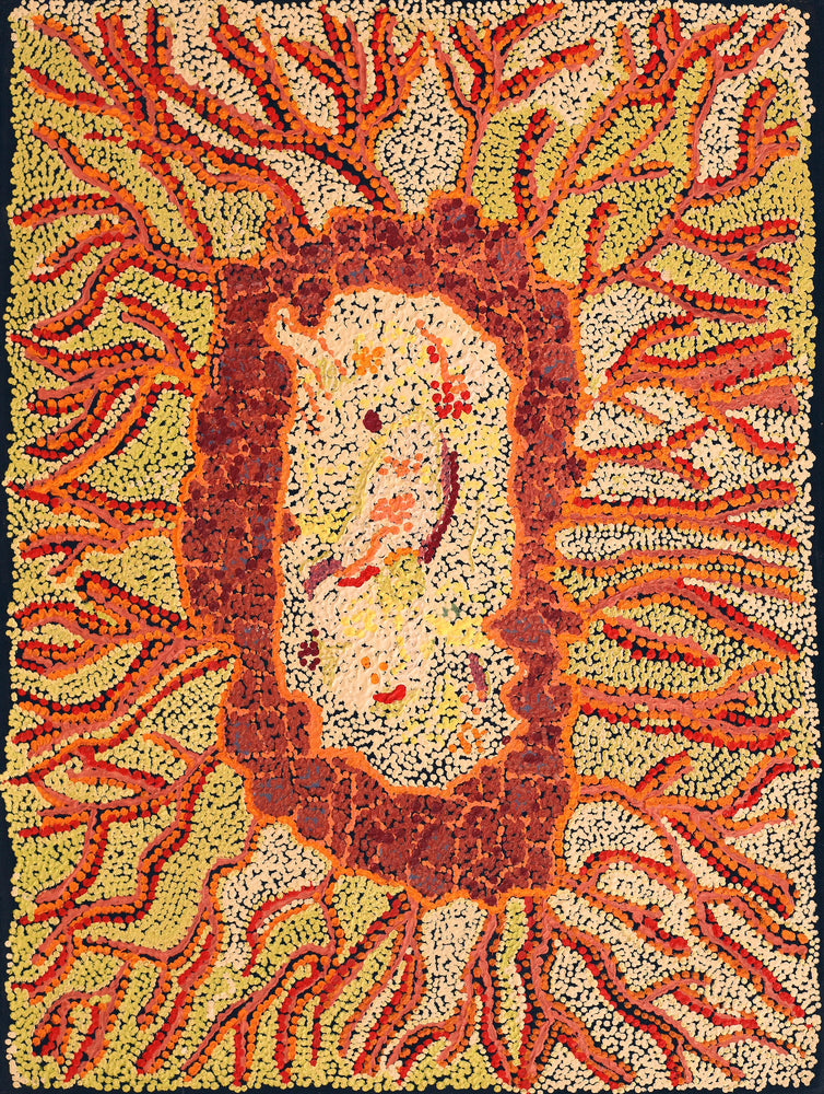 Aboriginal Artwork by Emma Nangari Roepke, 61x46cm
