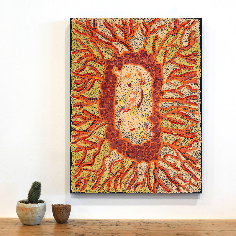 Aboriginal Artwork by Emma Nangari Roepke, 61x46cm