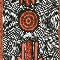 Aboriginal Art by Emma Nangari Roepke, Marlu Jukurrpa (Red Kangaroo Dreaming) Yarnardilyi & Jurnti, 76x30cm - ART ARK®