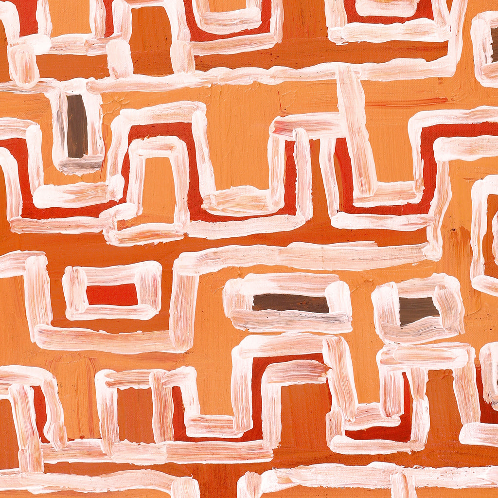 Aboriginal Artwork by Emma Nangari Roepke, 76x46cm
