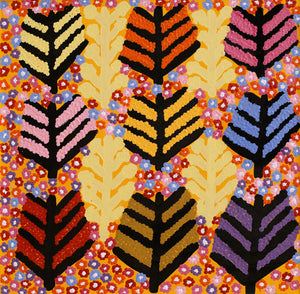 Aboriginal Artwork by Ena Fly, Honey Grevillea - Kalinkalinpa, 50x50cm - ART ARK®