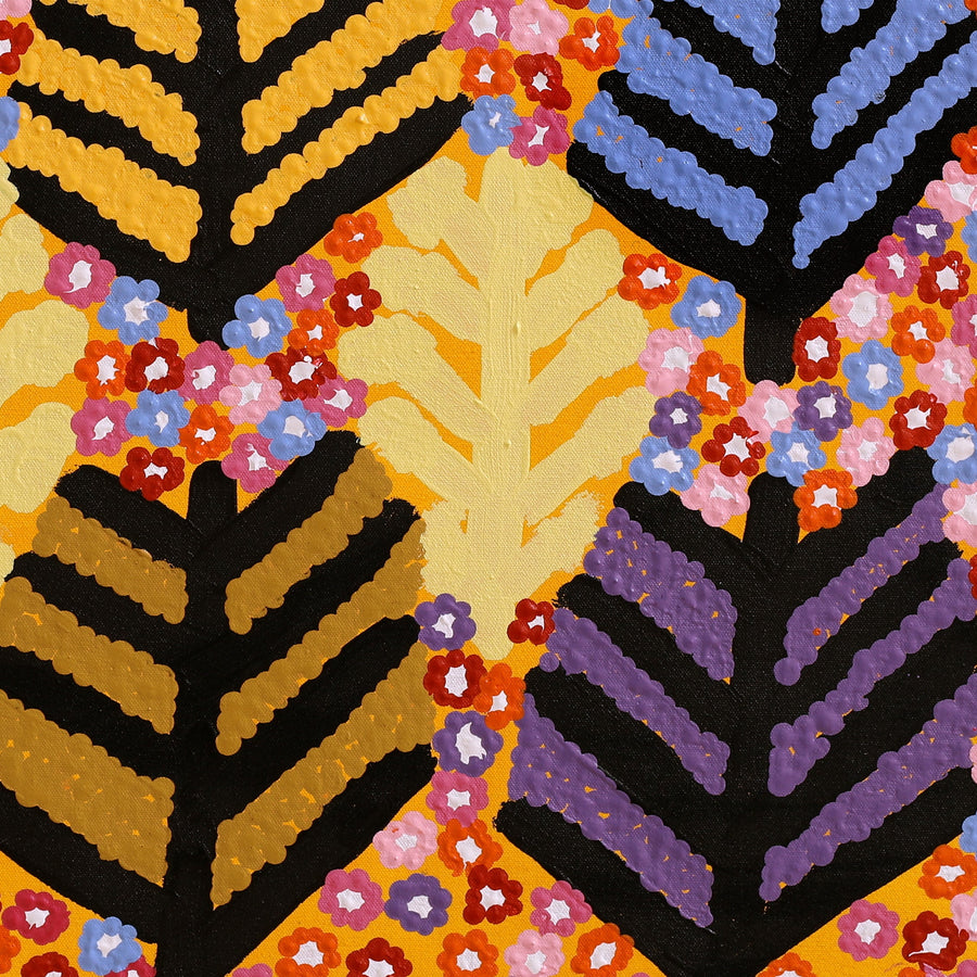 Aboriginal Artwork by Ena Fly, Honey Grevillea - Kalinkalinpa, 50x50cm