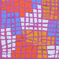 Aboriginal Artwork by Ena Nakamarra Gibson, Ngapa Jukurrpa (Water Dreaming) - Wapurtali, 61x61cm