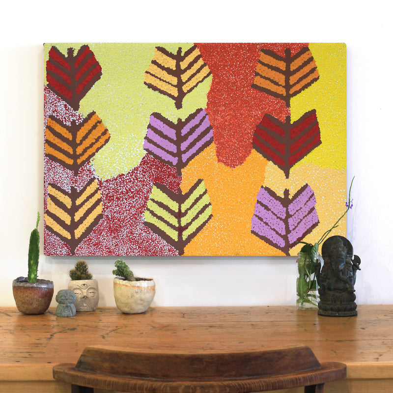 Aboriginal Artwork by Ena Fly Lane, Yawalyurru at Alkipi, 70x50cm