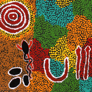 Aboriginal Artwork by Erica Napurrurla Ross,  Janganpa Jukurrpa (Brush-tail Possum Dreaming) - Mawurrji, 61x46cm - ART ARK®