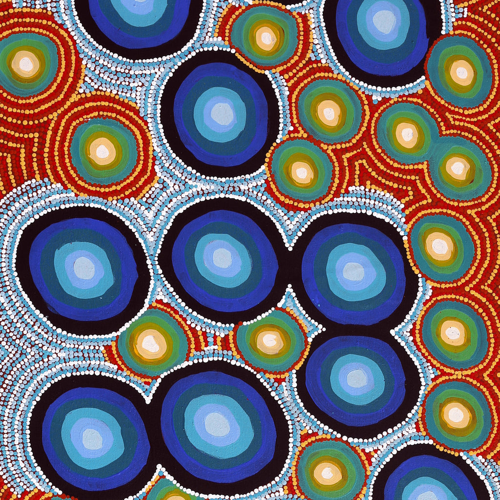 Aboriginal Artwork by Estelle Connelly, Walka Wiru Ngura Wiru, 152x61cm