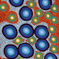 Aboriginal Artwork by Estelle Connelly, Walka Wiru Ngura Wiru, 152x61cm