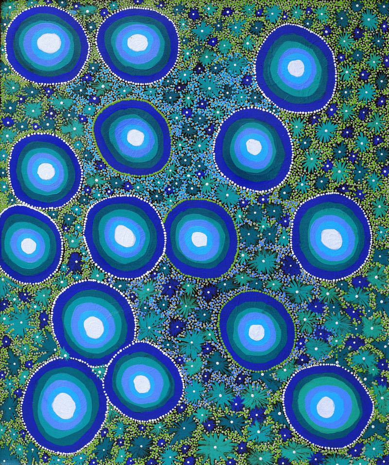 Aboriginal Artwork by Estelle Connelly, Walka Wiru Ngura Wiru, 91x76cm