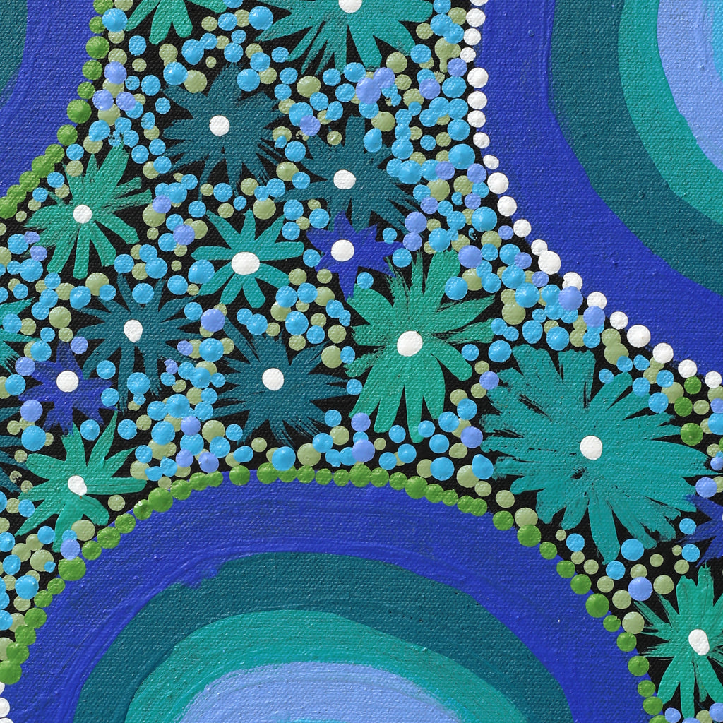 Aboriginal Artwork by Estelle Connelly, Walka Wiru Ngura Wiru, 91x76cm