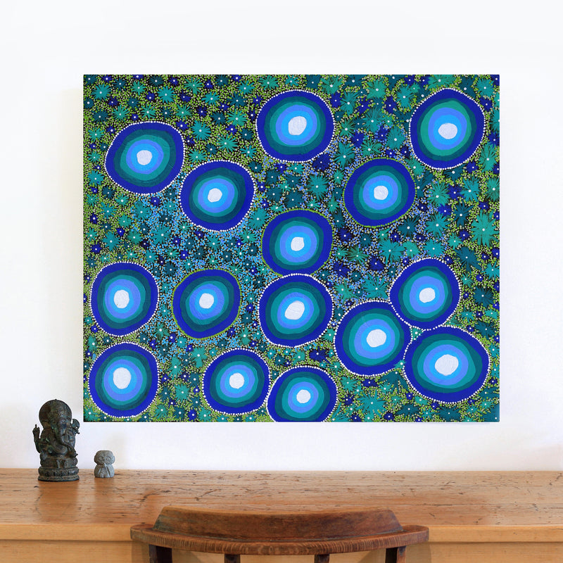 Aboriginal Artwork by Estelle Connelly, Walka Wiru Ngura Wiru, 91x76cm