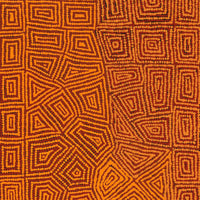 Aboriginal Artwork by Evelyn Nampijinpa Daniels, Watiya-warnu Jukurrpa (Seed Dreaming), 122x46cm