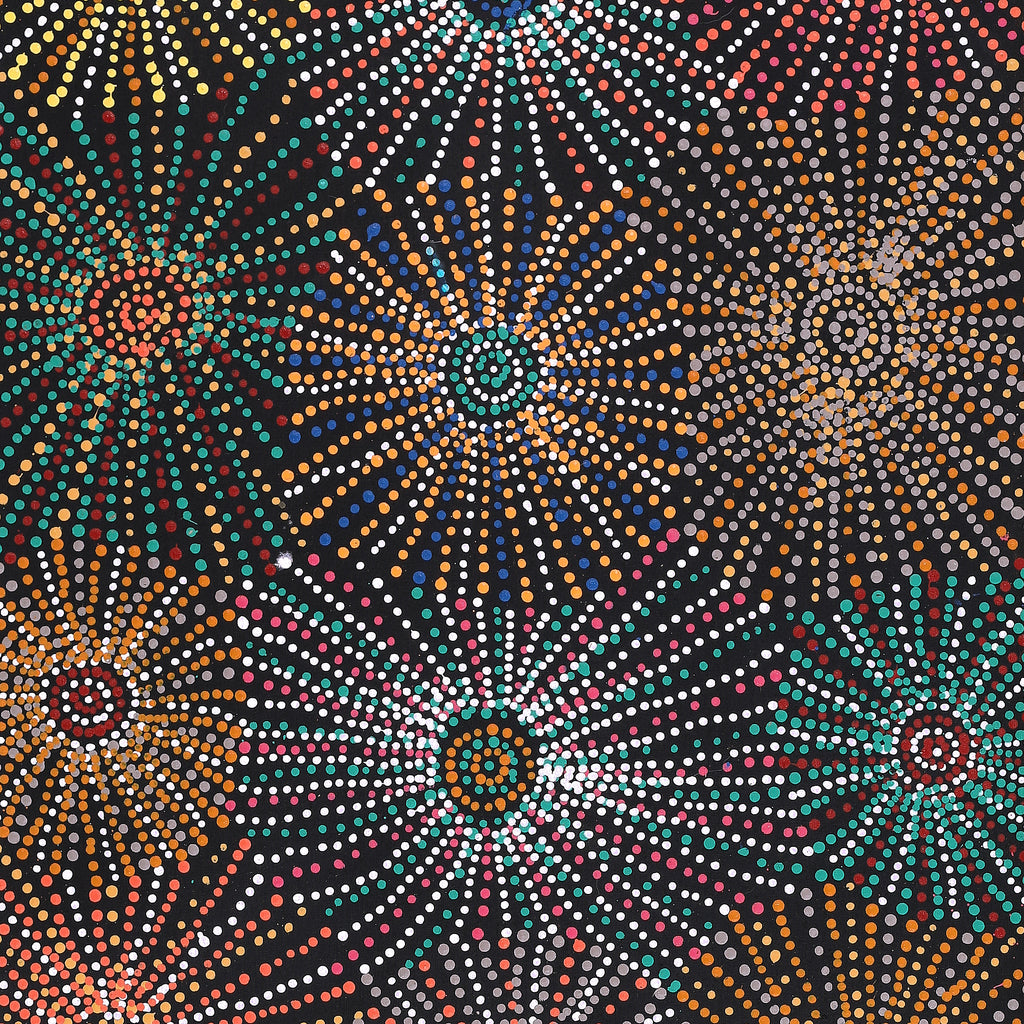 Aboriginal Artwork by Evelyn Nangala Robertson, Ngapa Jukurrpa - Puyurru, 152x61cm - ART ARK®