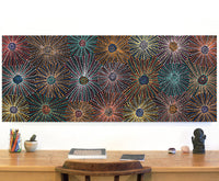Aboriginal Artwork by Evelyn Nangala Robertson, Ngapa Jukurrpa - Puyurru, 152x61cm