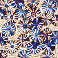 Aboriginal Artwork by Evelyn Nangala Robertson, Ngapa Jukurrpa - Pirlinyarnu, 30x30cm