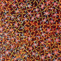 Aboriginal Artwork by Evelyn Nangala Robertson, Ngapa Jukurrpa - Pirlinyarnu, 91x76cm