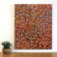 Aboriginal Artwork by Evelyn Nangala Robertson, Ngapa Jukurrpa - Pirlinyarnu, 91x76cm