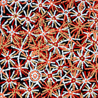 Aboriginal Artwork by Evelyn Nangala Robertson, Ngapa Jukurrpa - Pirlinyarnu, 91x30cm