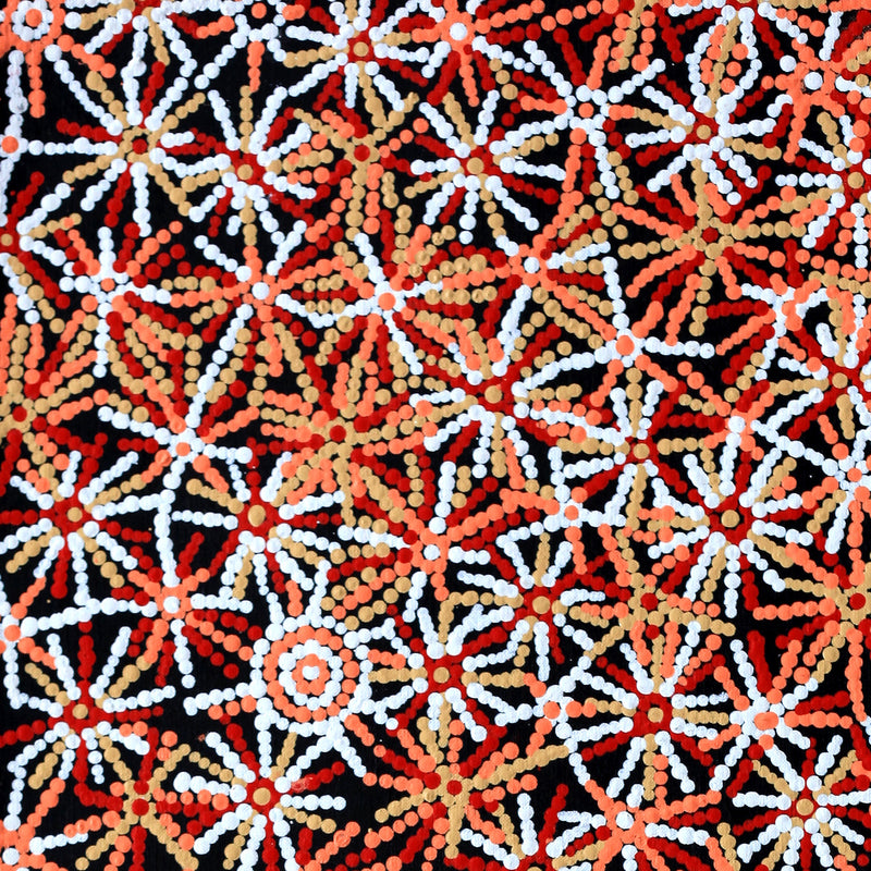 Aboriginal Artwork by Evelyn Nangala Robertson, Ngapa Jukurrpa - Pirlinyarnu, 91x30cm