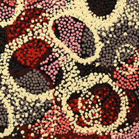 Aboriginal Artwork by Felicity Nampijinpa Robertson, Ngapa Jukurrpa (Water Dreaming) - Puyurru, 30x30cm