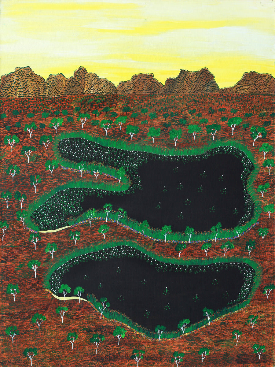 Aboriginal Artwork by Faith Thompson, My Grandfather's Country, 120x90cm