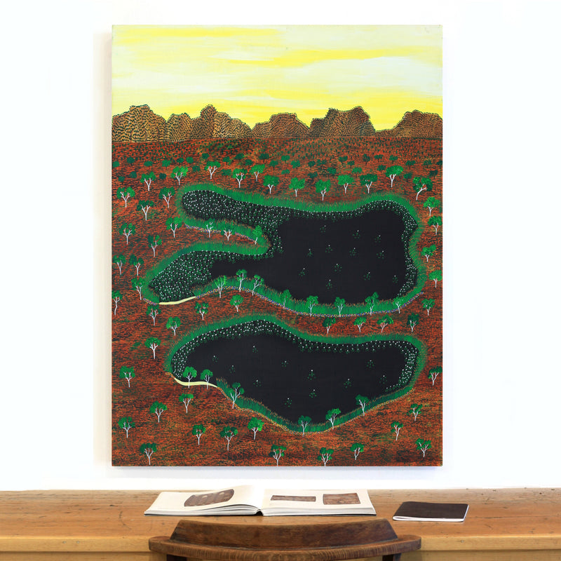 Aboriginal Artwork by Faith Thompson, My Grandfather's Country, 120x90cm