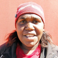 Aboriginal Artwork by Faye Nangala Hudson, Pikilyi Jukurrpa (Vaughan Springs Dreaming), 46x46cm