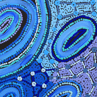 Aboriginal Artwork by Faye Nangala Hudson, Warlukurlangu Jukurrpa (Fire country Dreaming), 30x30cm