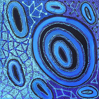 Aboriginal Artwork by Faye Nangala Hudson, Pikilyi Jukurrpa (Vaughan Springs Dreaming), 46x46cm