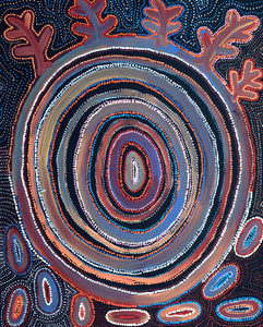 Aboriginal Artwork by Faye Nangala Hudson, Pikilyi Jukurrpa (Vaughan Springs Dreaming), 76x61cm - ART ARK®