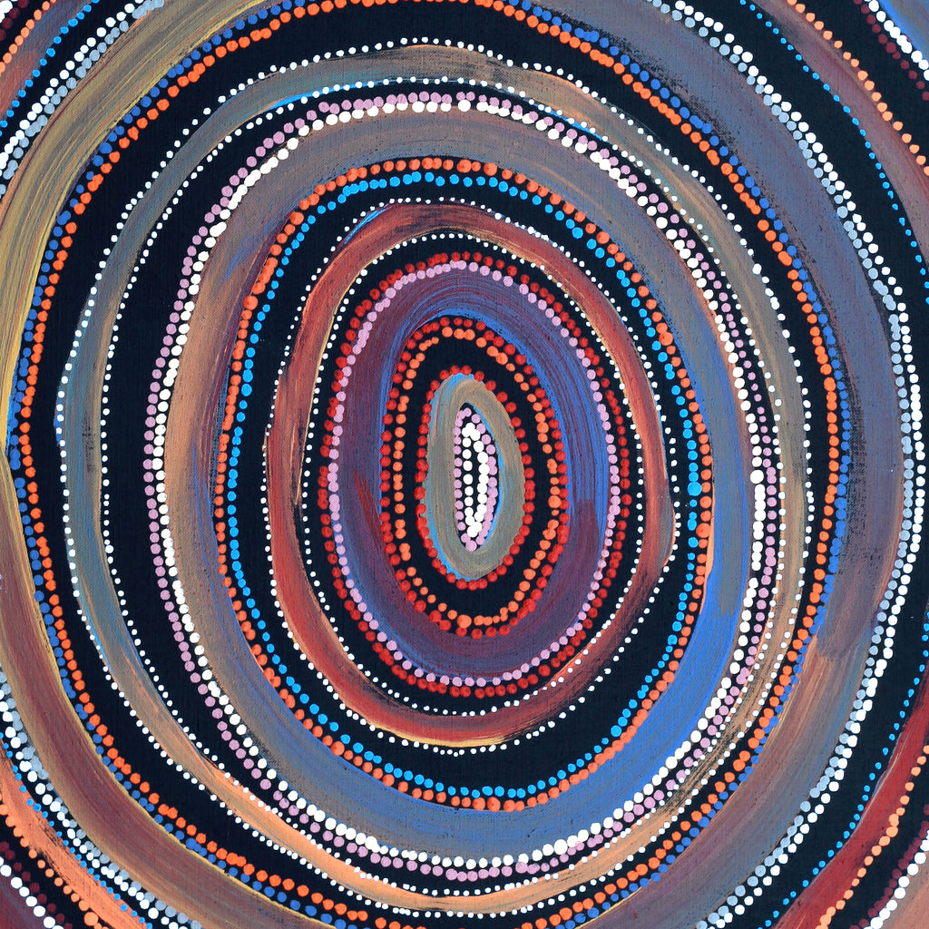 Aboriginal Artwork by Faye Nangala Hudson, Pikilyi Jukurrpa (Vaughan Springs Dreaming), 76x61cm