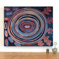 Aboriginal Artwork by Faye Nangala Hudson, Pikilyi Jukurrpa (Vaughan Springs Dreaming), 76x61cm