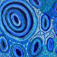 Aboriginal Artwork by Faye Nangala Hudson, Warlukurlangu Jukurrpa (Fire country Dreaming), 76x61cm
