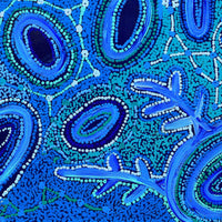 Aboriginal Artwork by Faye Nangala Hudson, Warlukurlangu Jukurrpa (Fire country Dreaming), 76x61cm