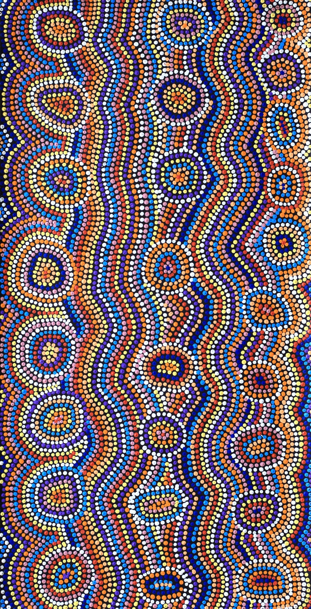 Aboriginal Artwork by Felicity Napangardi Gill, Lappi Lappi Dreaming, 61x30cm