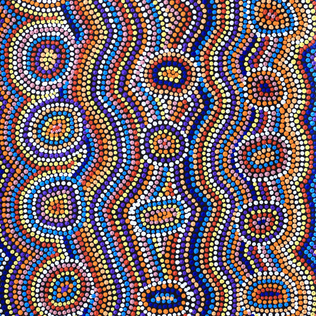 Aboriginal Artwork by Felicity Napangardi Gill, Lappi Lappi Dreaming, 61x30cm