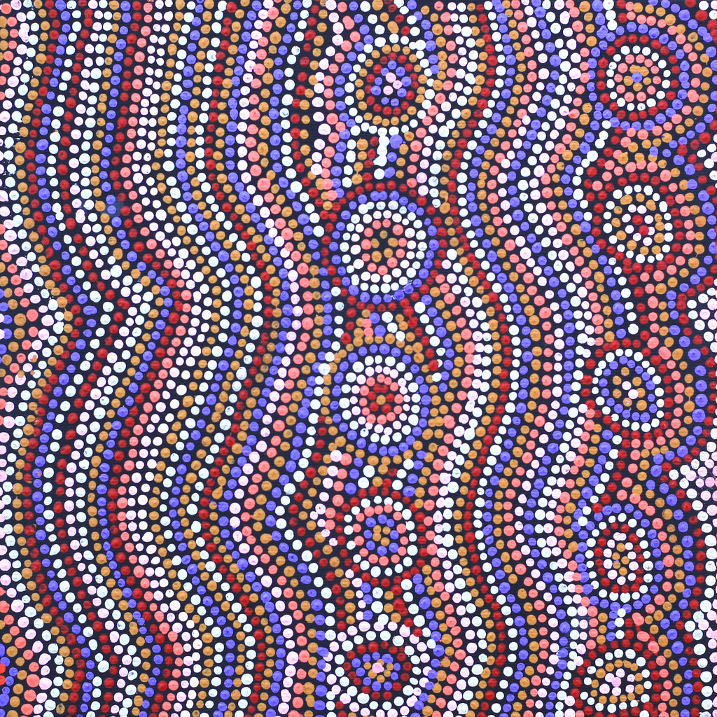 Aboriginal Artwork by Felicity Napangardi Michaels, Lappi Lappi Jukurrpa, 30x30cm