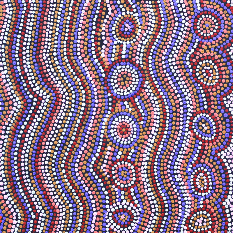 Aboriginal Artwork by Felicity Napangardi Michaels, Lappi Lappi Jukurrpa, 30x30cm
