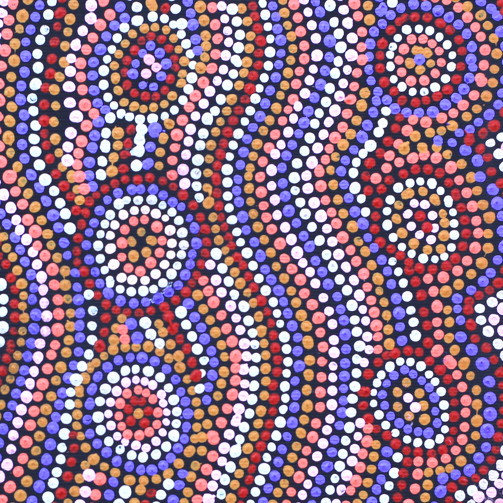 Aboriginal Artwork by Felicity Napangardi Michaels, Lappi Lappi Jukurrpa, 30x30cm