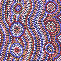 Aboriginal Artwork by Felicity Napangardi Michaels, Lappi Lappi Jukurrpa, 30x30cm
