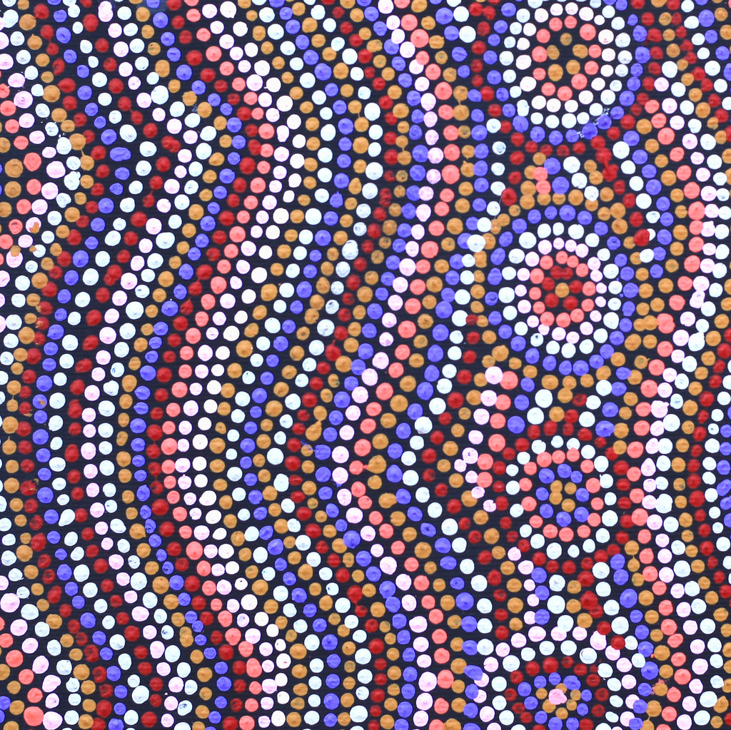 Aboriginal Artwork by Felicity Napangardi Michaels, Lappi Lappi Jukurrpa, 30x30cm