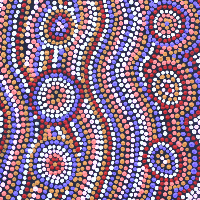 Aboriginal Artwork by Felicity Napangardi Michaels, Lappi Lappi Jukurrpa, 30x30cm