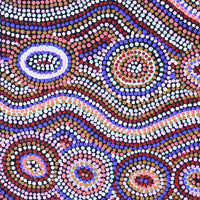 Aboriginal Artwork by Felicity Napangardi Michaels, Lappi Lappi Jukurrpa, 30x30cm