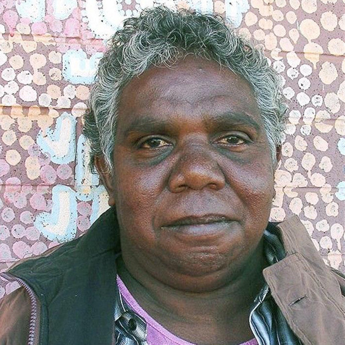 Aboriginal Artwork by Felicity Nampijinpa Robertson, Ngapa Jukurrpa (Water Dreaming) - Puyurru, 30x30cm