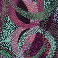 Aboriginal Artwork by Felicity Nampijinpa Robertson, Ngapa Jukurrpa (Water Dreaming) - Puyurru, 46x46cm